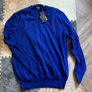 Ralph Lauren Royal Blue V-Neck Sweater